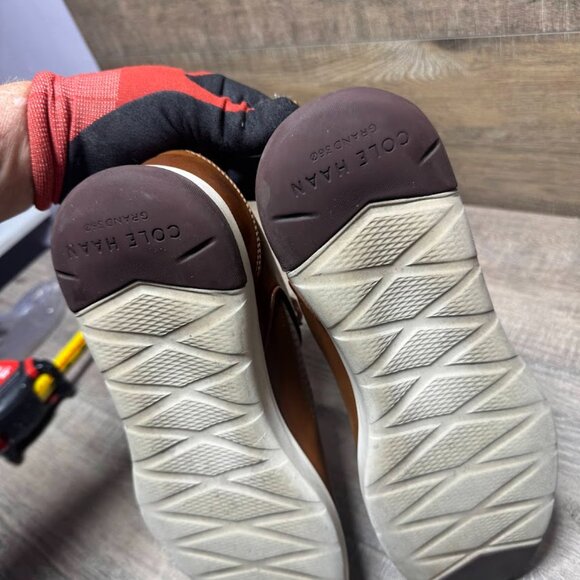 Cole Haan Grand Atlantic Textured British Tan Dress Sneakers Men's Size 10 - Picture 4 of 7